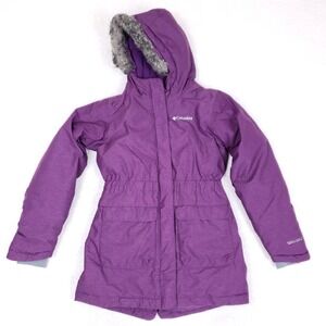 Columbia Purple Hooded Omni Heat Parka Jacket Medium Winter Outdoor Warm